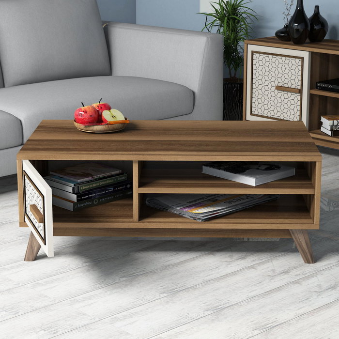 Hanah Home Ayla - Nogal, Crema Hanah Home Ayla - Nogal, Crema